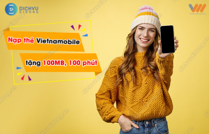 Nạp thẻ lần đầu Vietnamobile nhận data, thoại