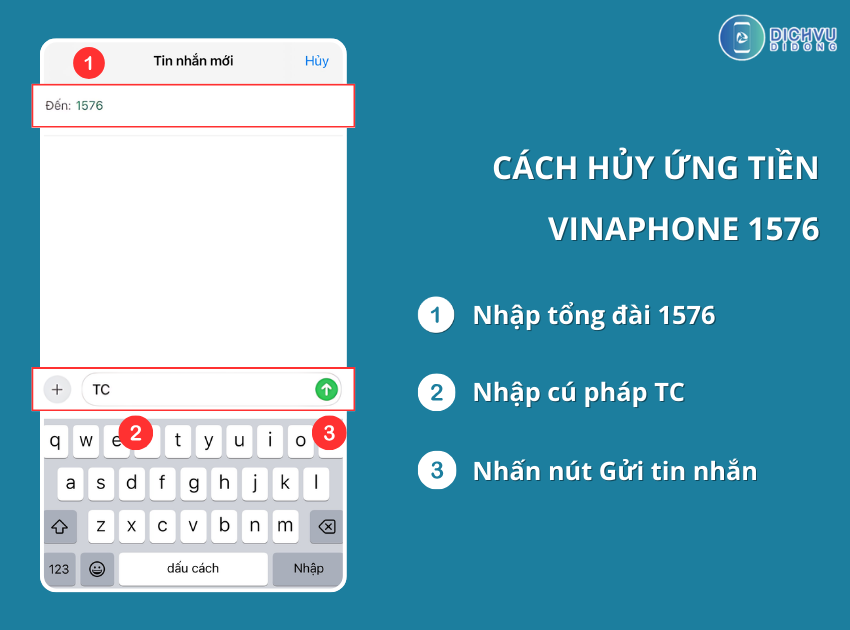 Huy dich vu ung tien VinaPhone qua 1576