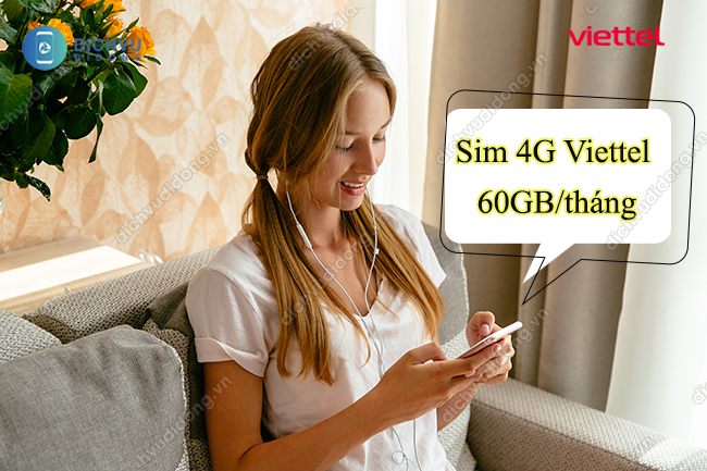 sim 4g viettel 60gb/thang