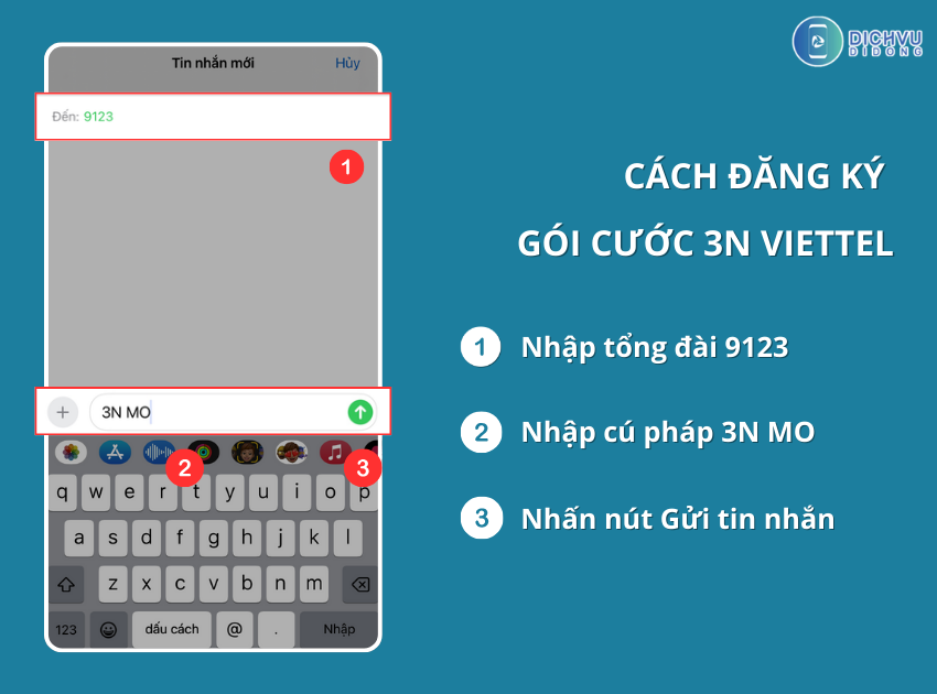 Cu phap dang ky goi cuoc 3N Viettel