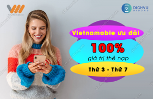 vietnamobile khuyen mai 100 the nap vao thu 3 thu 7 hang tuan