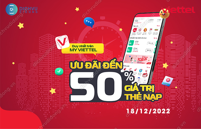 khuyen mai the nap viettel 18 12 2022