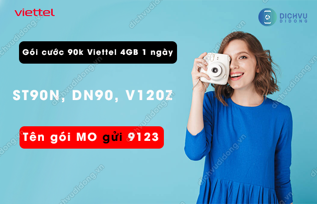 cach dang ky goi cuoc 90k viettel 4gb 1 ngay