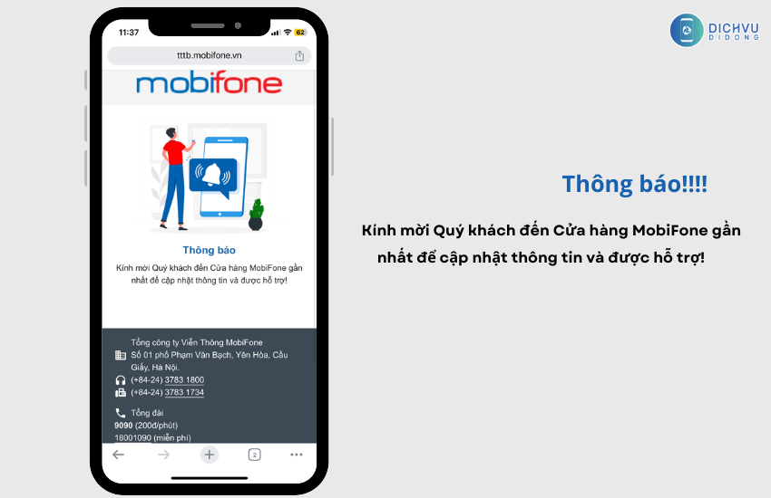 thay doi thong tin mobi tren website