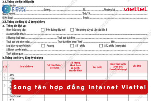 cach sang ten hop dong internet viettel