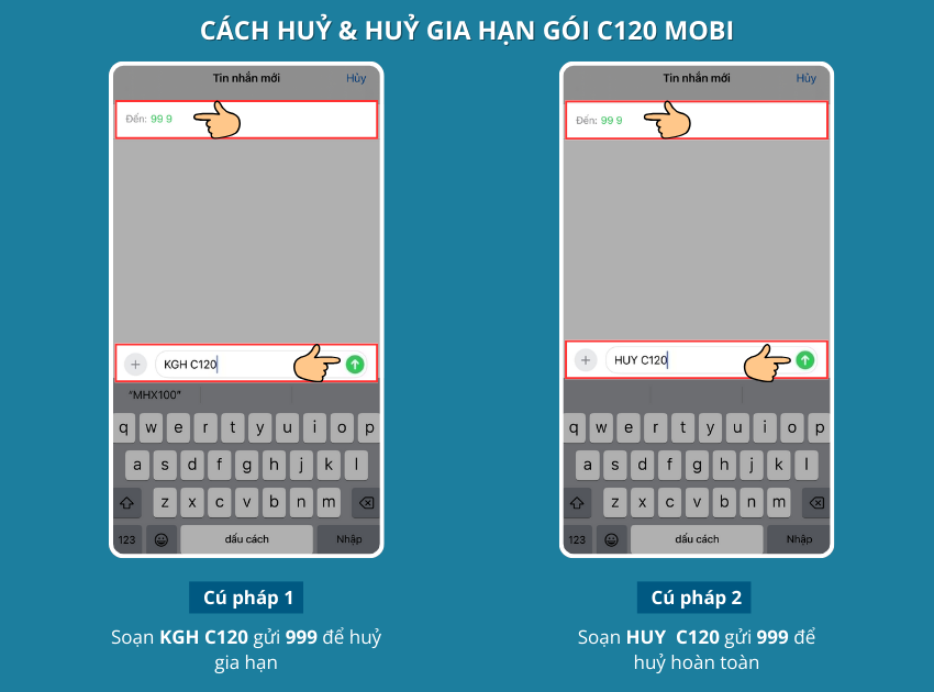 Cach huy goi cuoc C120 cua MobiFone