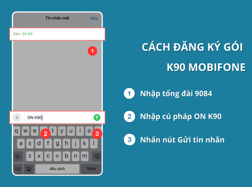 Cach dang ky goi K90 cua MobiFone