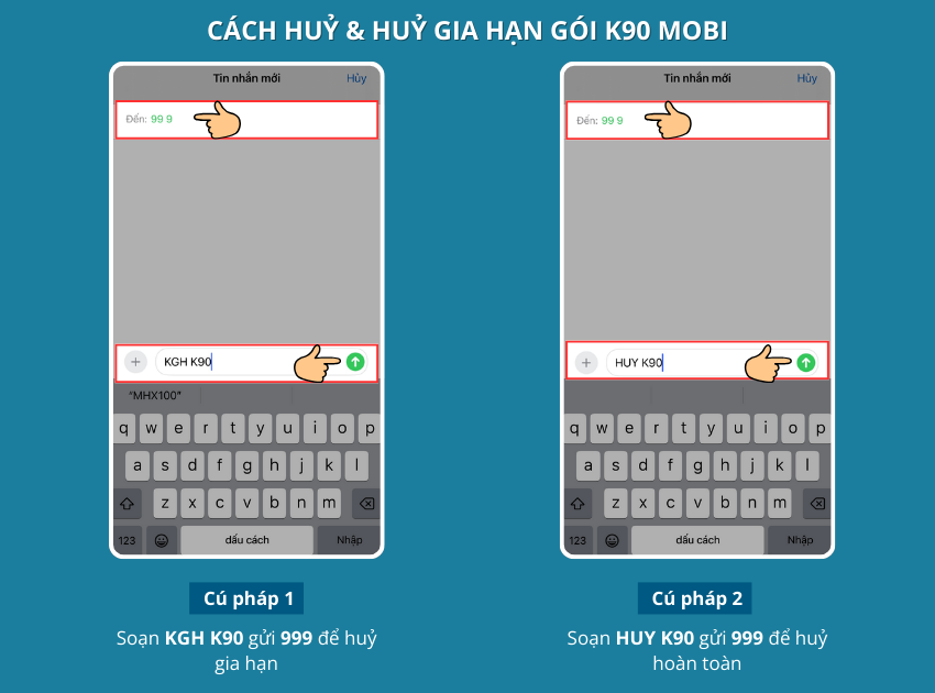 Cach huy goi cuoc K90 cua MobiFone