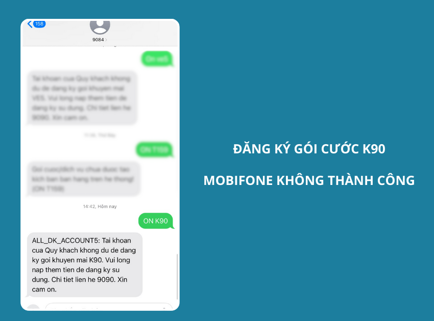 Dang ky goi cuoc K90 MobiFone khong thanh cong