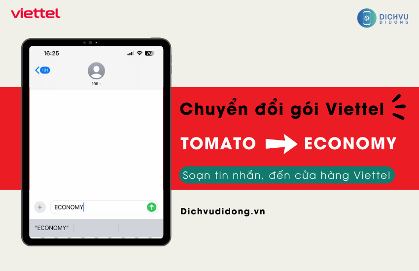 cach chuyen doi goi cuoc viettel tu tomato sang economy