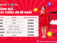 goi cuoc 4g cua viettel