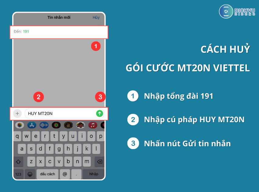 cach huy goi mt20n viettel