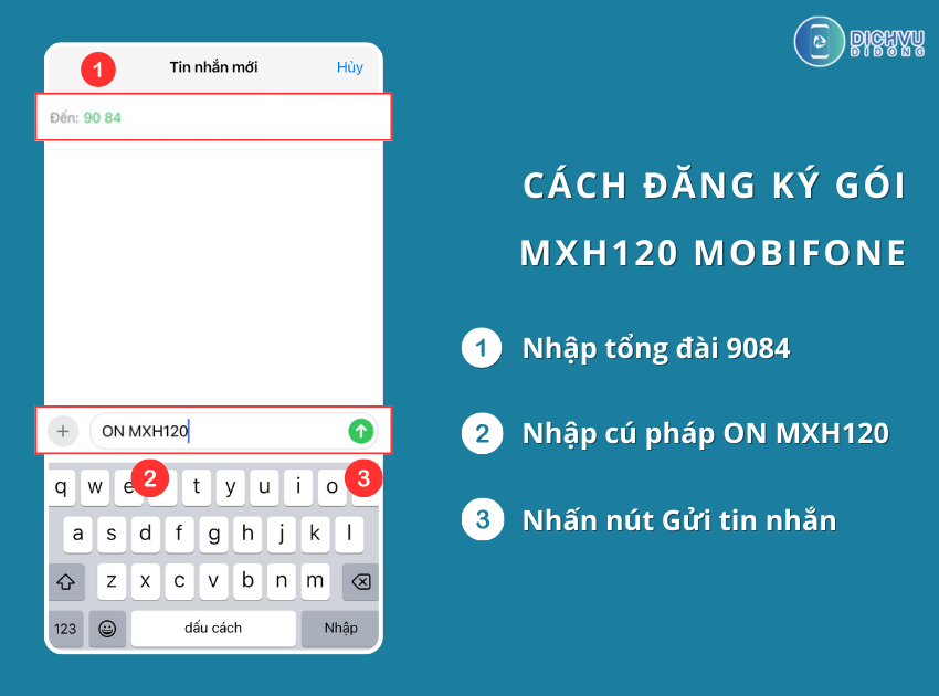 Cach dang ky goi mxh120 mobifone