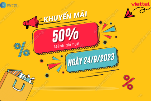 khuyen mai viettel 50% ngay 24 9 2023