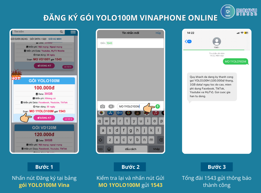 Đăng ký gói YOLO 100M của Vina