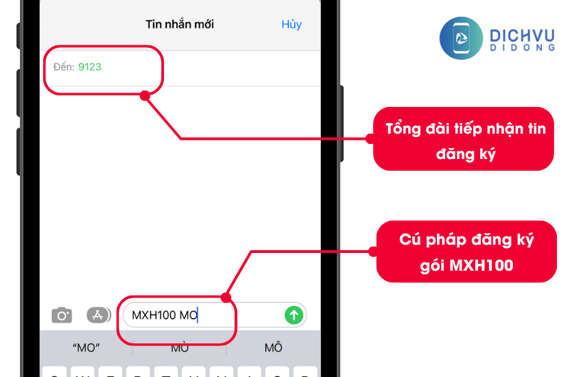 thao tac dang ky goi mxh100 viettel