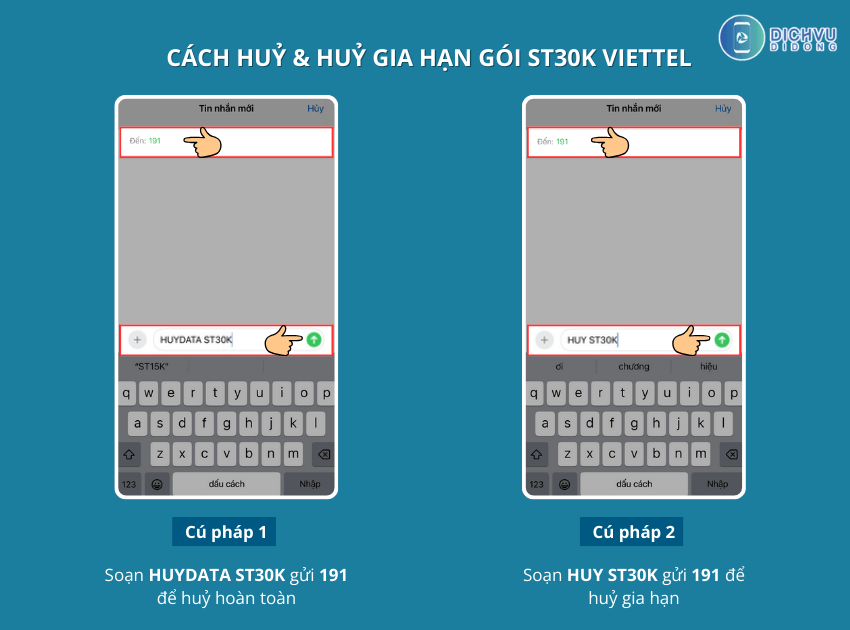 cach huy goi st30k viettel