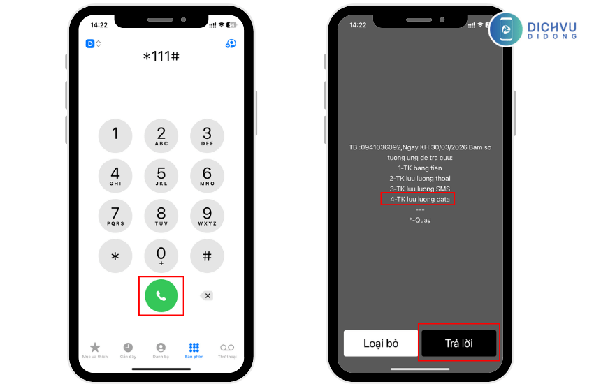 cu phap kiem tra dung luong vinaphone