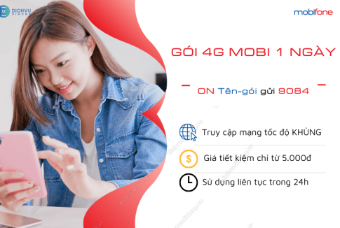 Cách dk Mobi 4G 1 ngày 1K, 5K, 10K các gói 4G rẻ nhất 2025 2 goi 4g 1 ngay mobifone