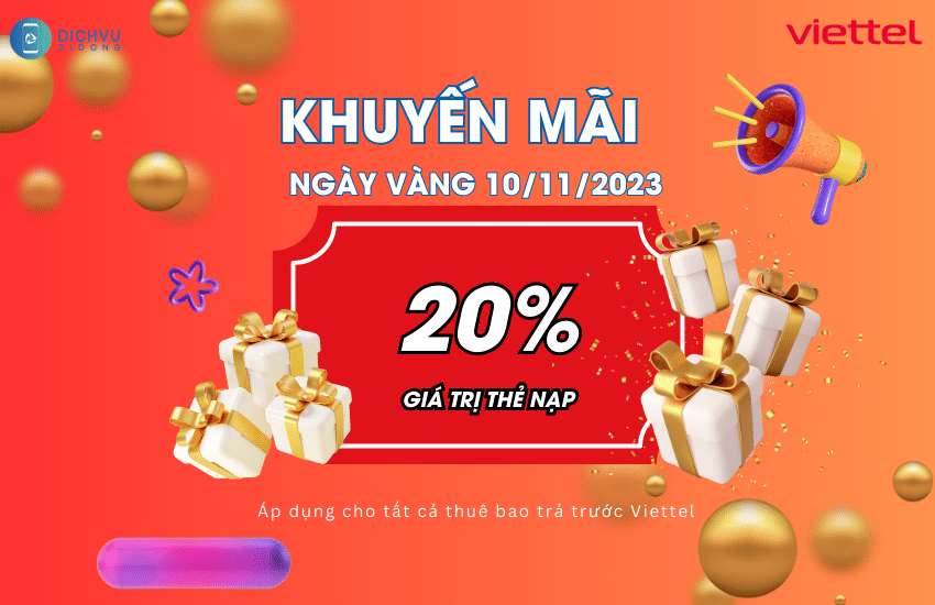 khuyen mai viettel 20 ngay 10 11 2023