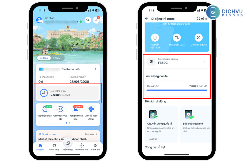 kiem tra data qua my vnpt