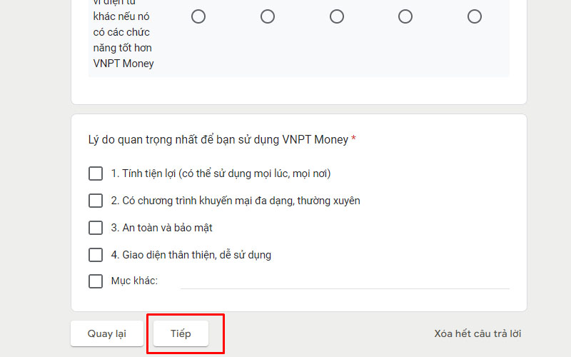 Khao sat VNPT Money