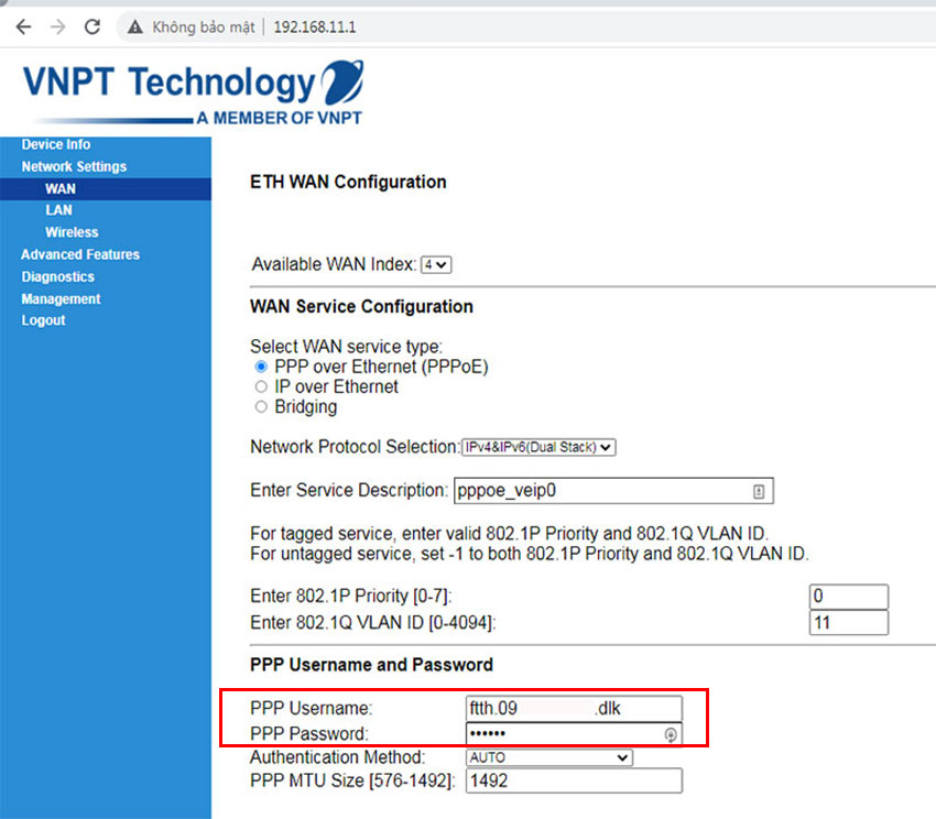 sau khi reset modem wifi khong vao duoc mang vnpt