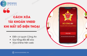 cach xoa tai khoan vneid khi mat so dien thoai 1