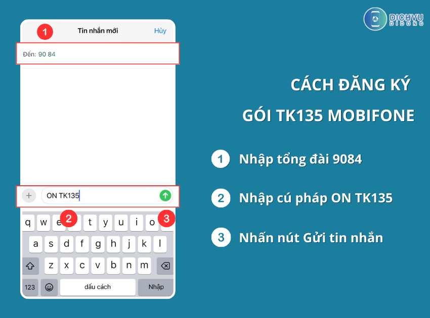 Cu phap dang ky goi cuoc TK135 cua MobiFone