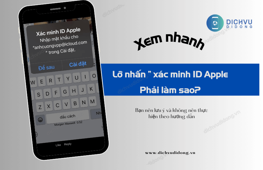 lo nhan xac minh id apple phai lam sao