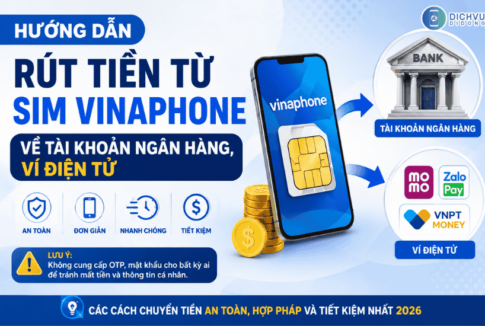 cach rut tien tu sim dien thoai vinaphone