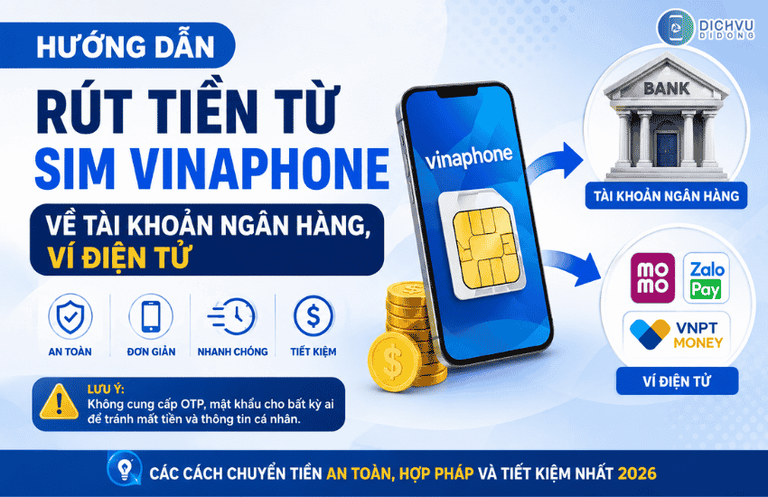 cach rut tien tu sim dien thoai vinaphone