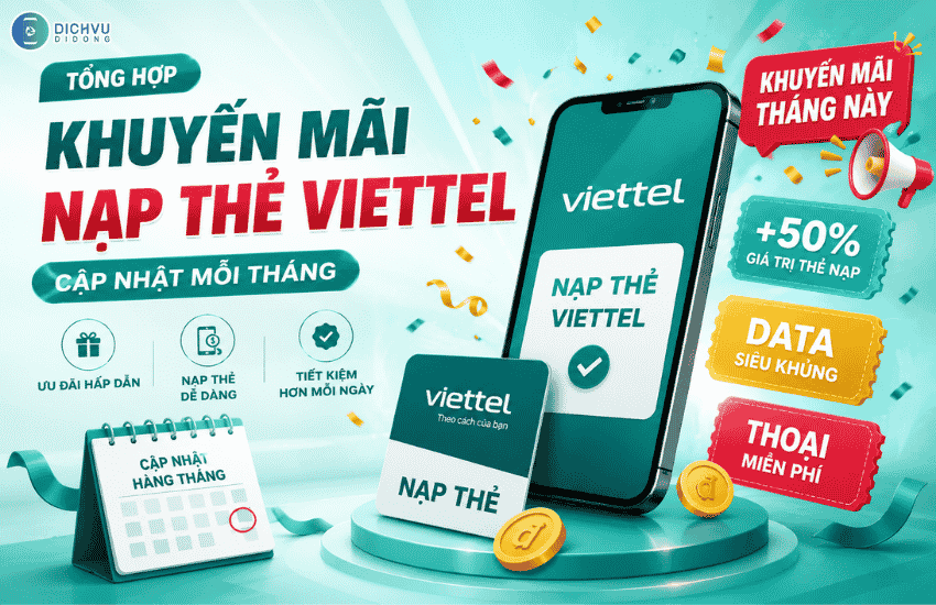 khuyen mai viettel nap the tra truoc