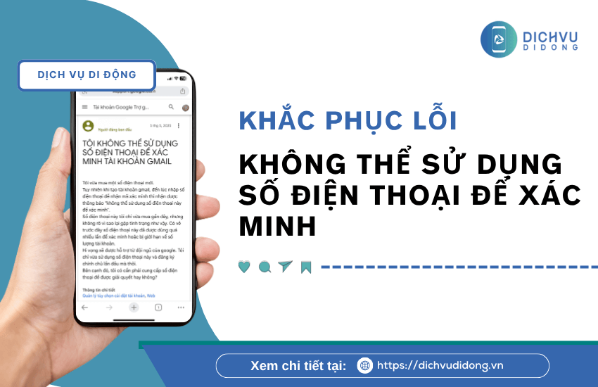 khong the su dung dien thoai xac minh la sao